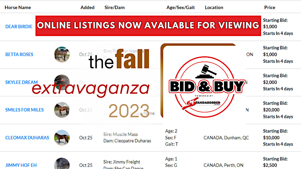 Fall Extravaganza Live Listings Available Now!