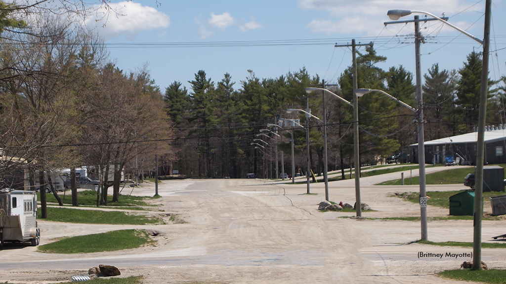 A view of Mohawk Racetrack's old backstretch, pictured May 2011