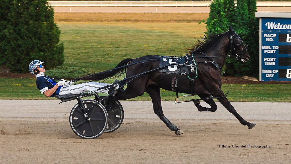 Chip Happened winning at Grand River Raceway