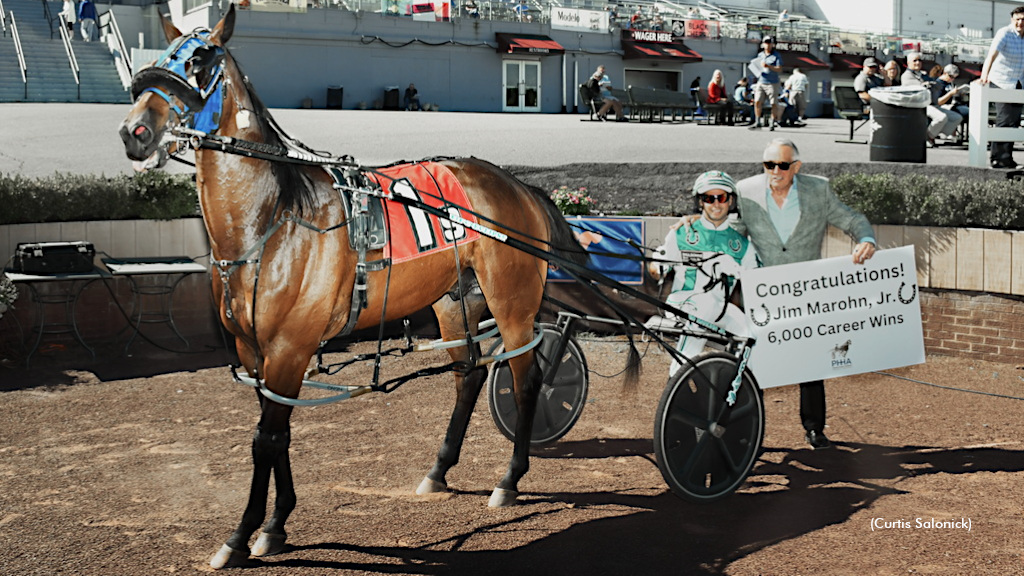 Odds On Wildfire gets Jim Marohn Jr. his 6,000th career driving victory