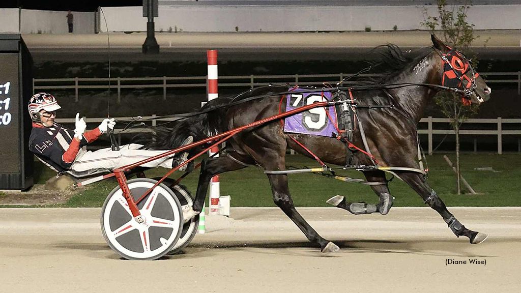 Luke Ebersole driving his 1,000th winner