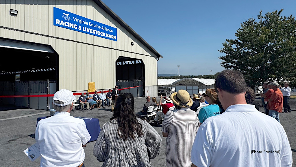 Ribbon cutting at Shenandoah Downs for multiuse barn