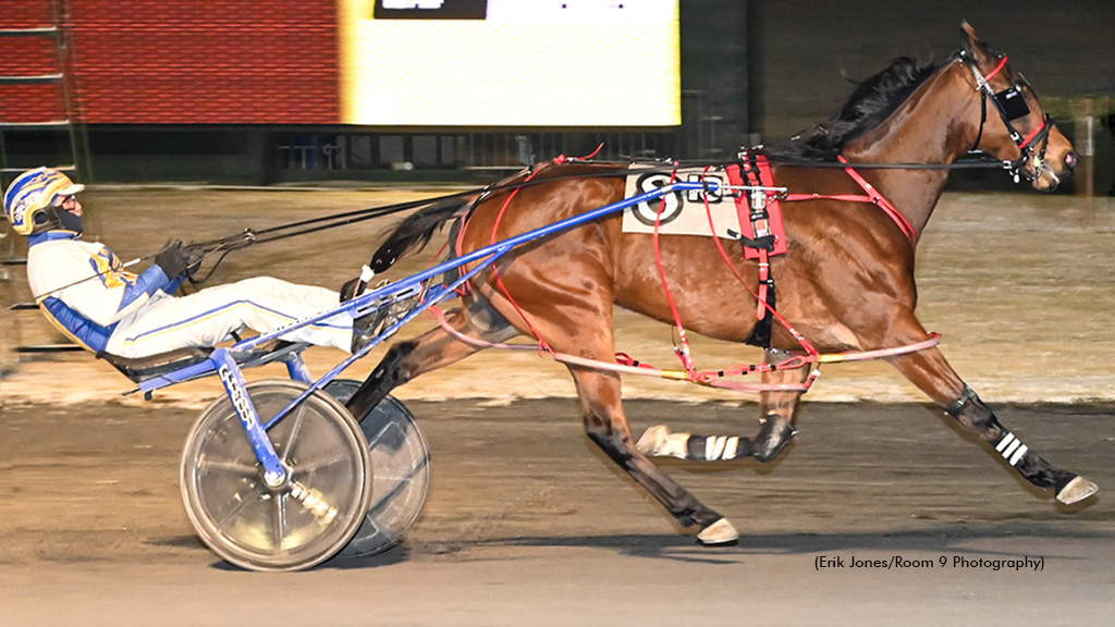 Spring Blake winning at Rosecroft Raceway