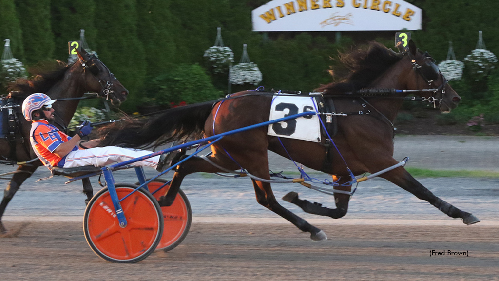 Annie O winning at Tioga Downs