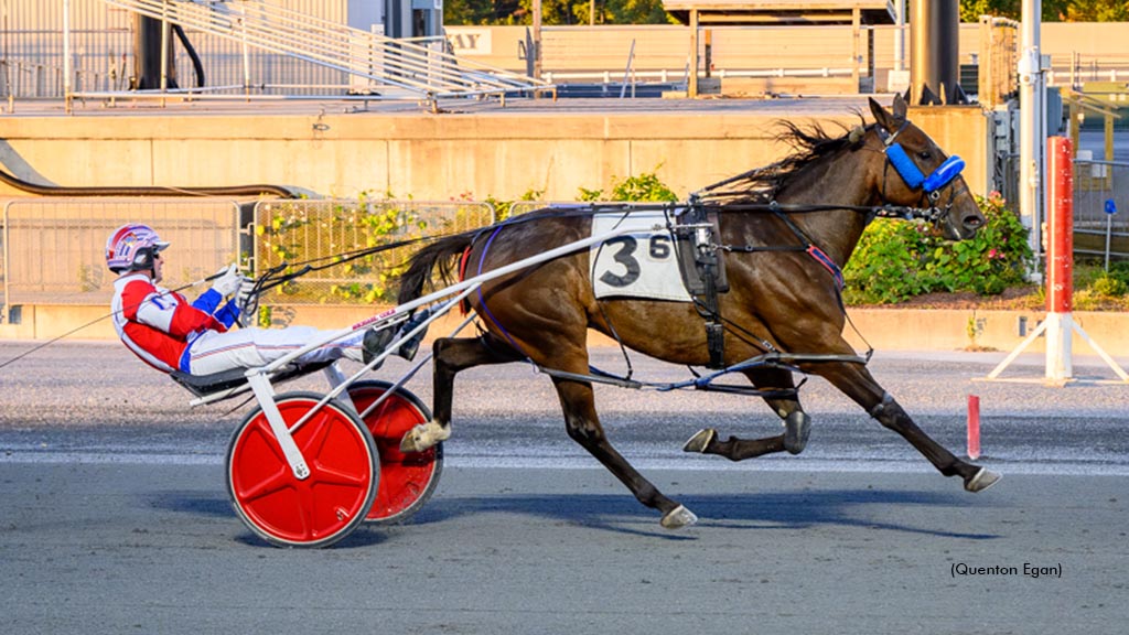 Back Pocket Miki winning at Harrington Raceway