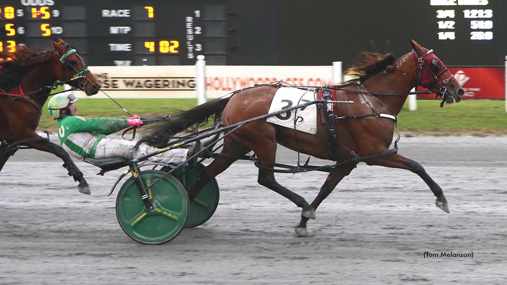 Swedish Starlet N winning at Plainridge Park