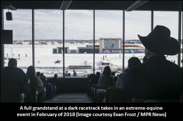 Dark Racetrack Fills Grandstand