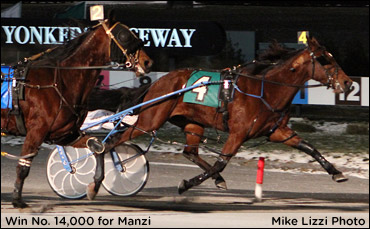 Manzi Reaches 14,000-Win Milestone