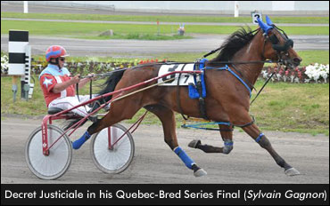 Decret Justiciale Sweeps Quebec Series
