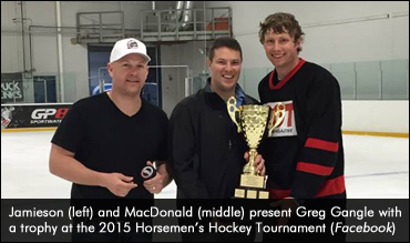 Jamieson Mixes Horse Racing & Hockey