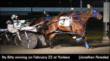 Itty Bitty Prevails In Yonkers Mares Open