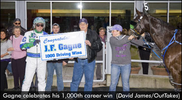 Gagne Celebrates Milestone Victory