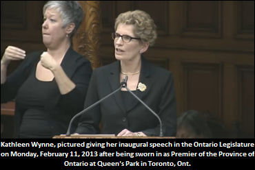Wynne Sworn In As Ontario Premier