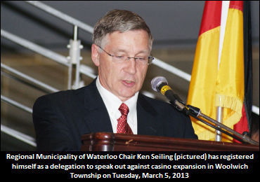 Seiling To Speak Out On Casino Issue