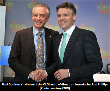 Rod Phillips Appointed New CEO Of OLG