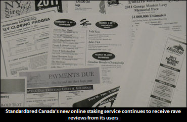 More Rave Reviews For Standardbred Canada's New Online Staking Service