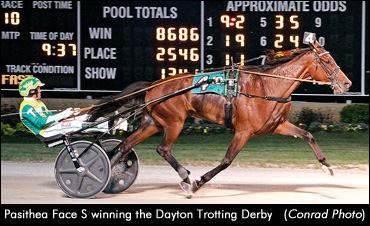 Pasithea Face S Sets Dayton Record, Rockin Ron Rallies For Derby Win