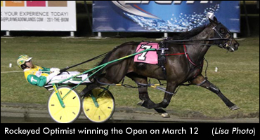 Rockeyed Optimist Blazes Dover 