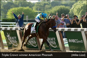 American Pharoah Charms Racing