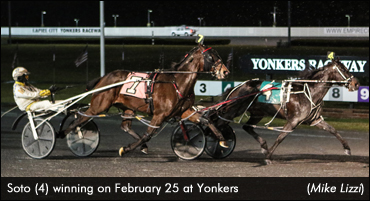 Soto Tops Open Pacers At Yonkers