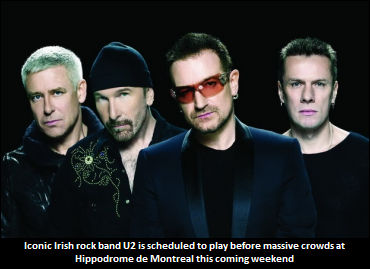U2 Set To Rock Quebec Track