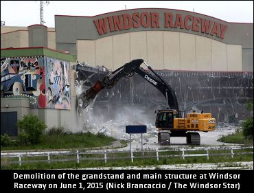 Windsor Grandstand Demo Underway