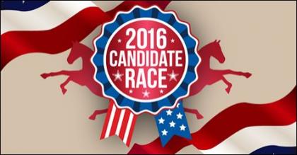 ‘Clinton’ And ‘Trump’ Spar At Racetrack