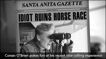 Watch Conan O'Brien Call A Race