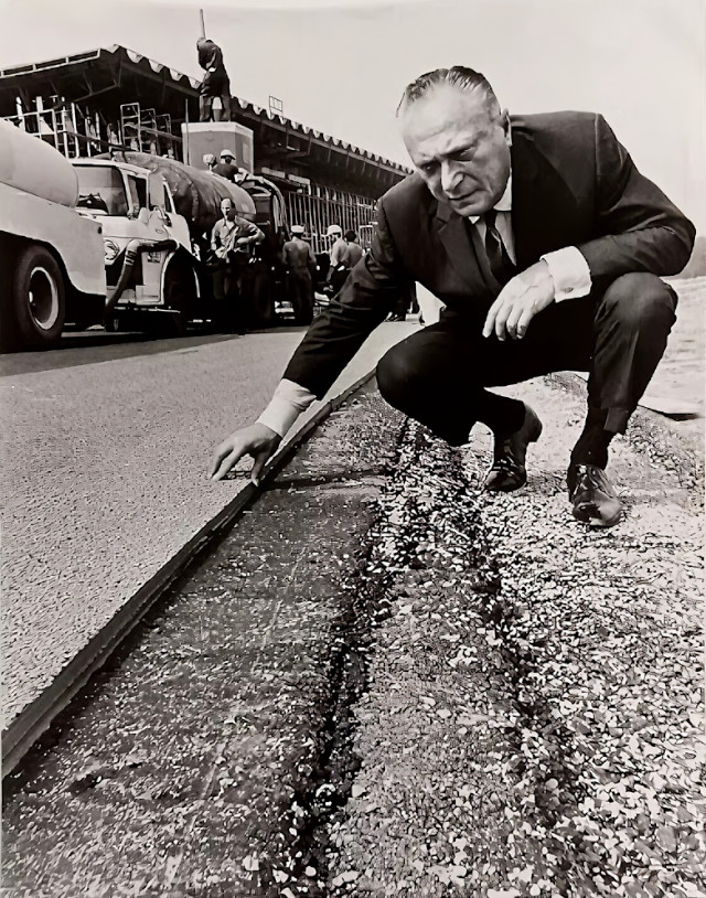 Al Siegel inspecting the track at Windsor