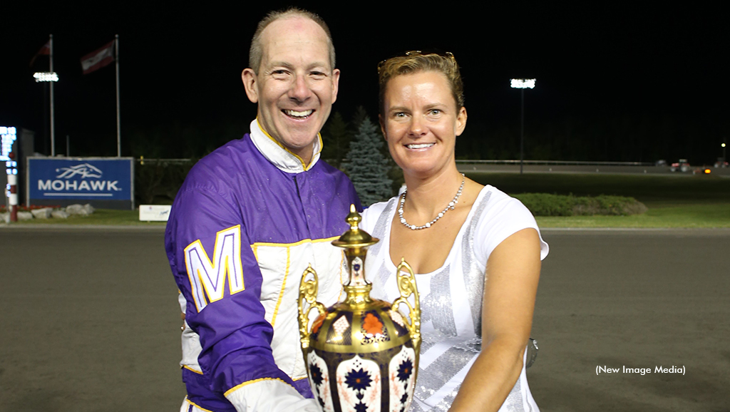 Casie Coleman and David Miller with the North America Cup trophy