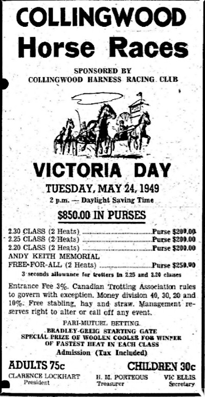 Collingwood races - 1949
