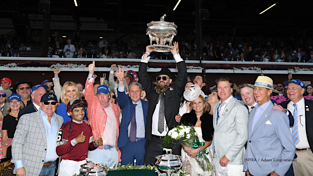 Dornoch after winning the Belmont Stakes