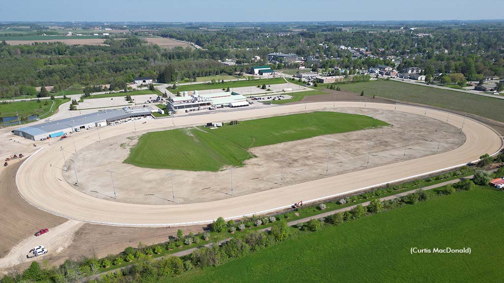 A view of Grand River Raceway's new five-eighths-mile track