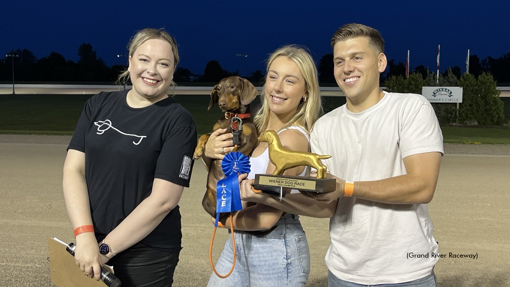 Gus, Grand River Raceway's Weiner Dog Champion