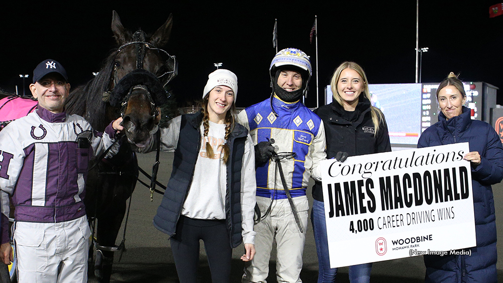 James MacDonald celebrates his 4,000th career driving win