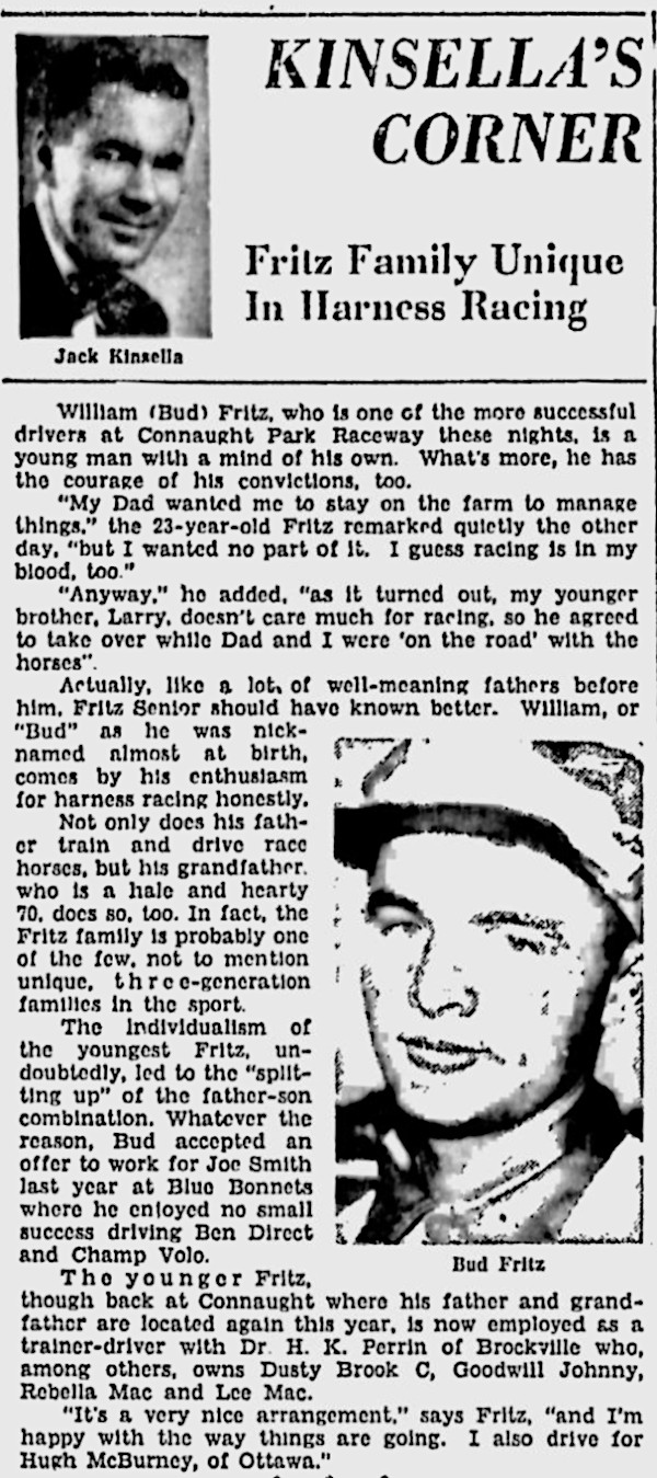 Kinsella's Corner - Bud Fritz