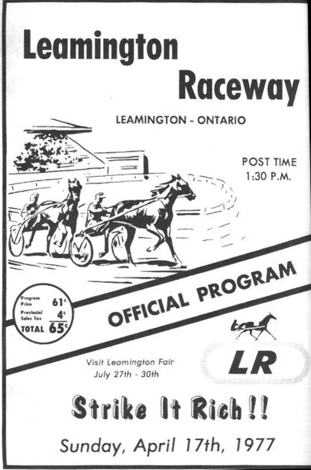 Leamington Raceway program