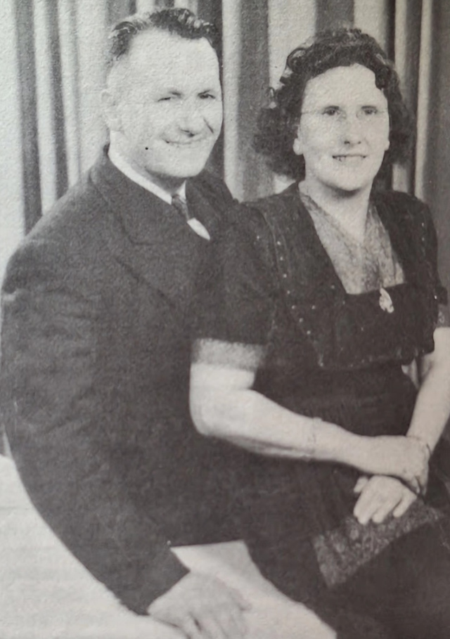 A man and woman sitting together