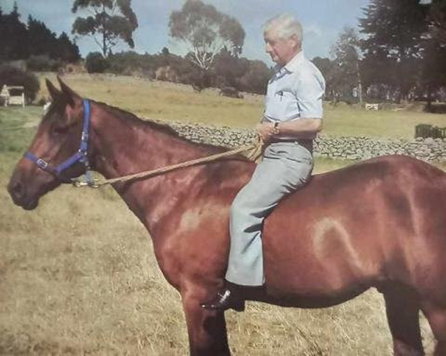 A man riding a horse