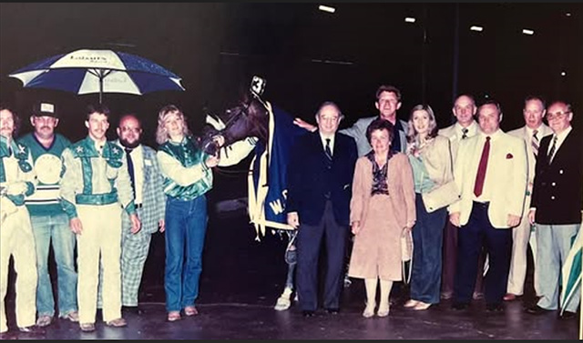 A winner's circle photo