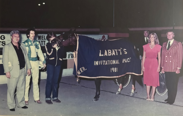 A winner's circle photo