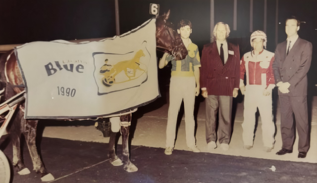 A winner's circle photo