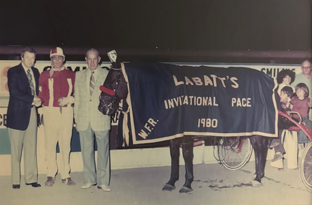 A winner's circle photo