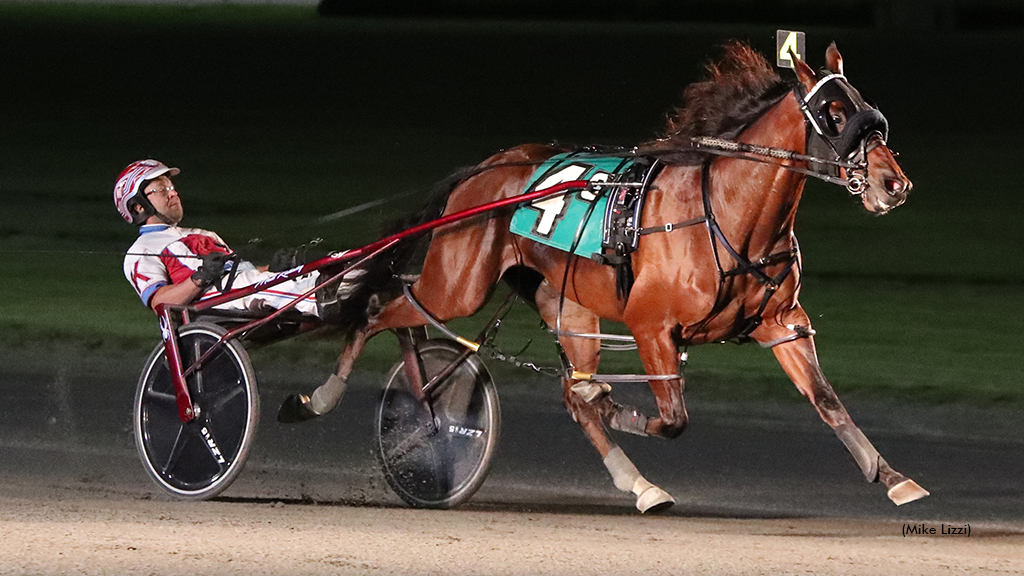 Pleaseletmeknow winning his Messenger Stakes elimination