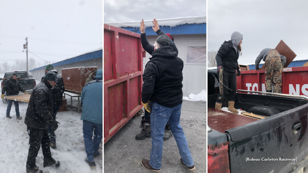 Clean-up at Rideau Carleton Raceway after Feb. 15 fire