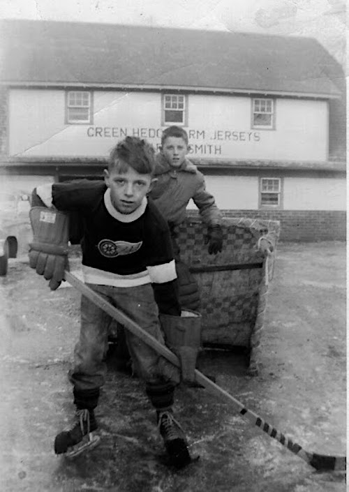 Smith brothers playing hockey