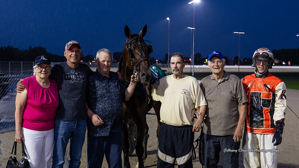 What Have I Done in the winner's circle at Grand River Raceway on June 5