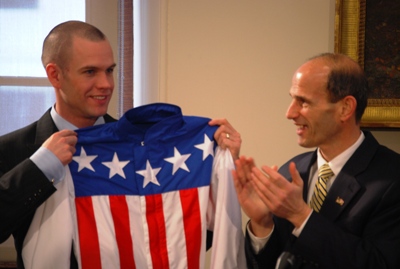 Bartlett Decorated In Red, White & Blue