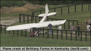 Plane Crashes At Brittany Farms