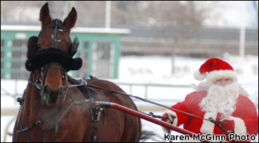 Santa Sighted At Harness Tracks